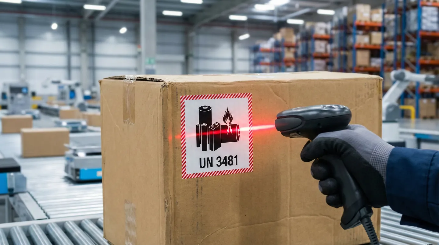 Ambalaj pentru produse electronice cu etichetă de avertizare UN 3481 pentru baterii litiu-ion