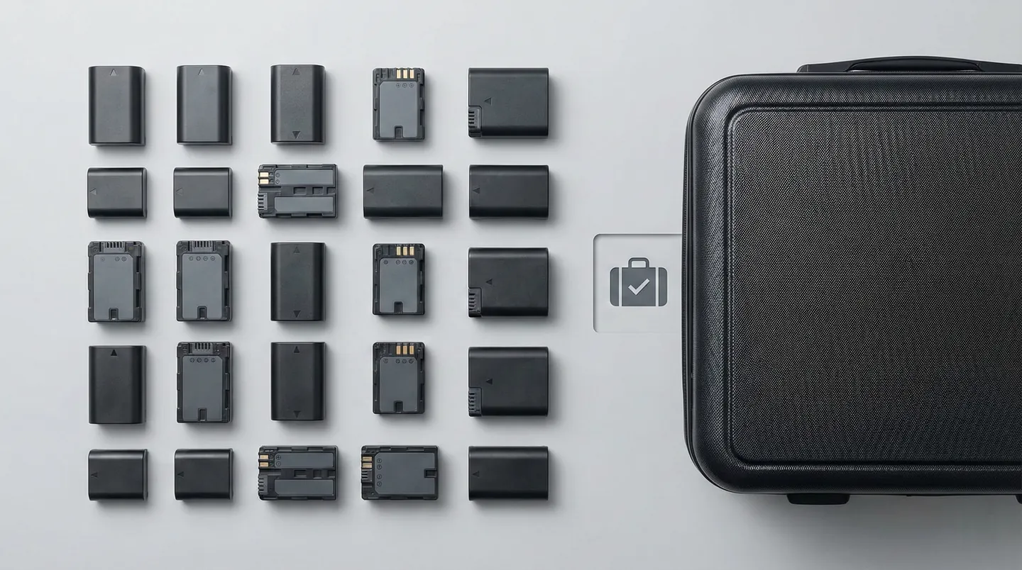 Baterii litiu-ion pregătite pentru bagajul de mână conform regulilor IATA