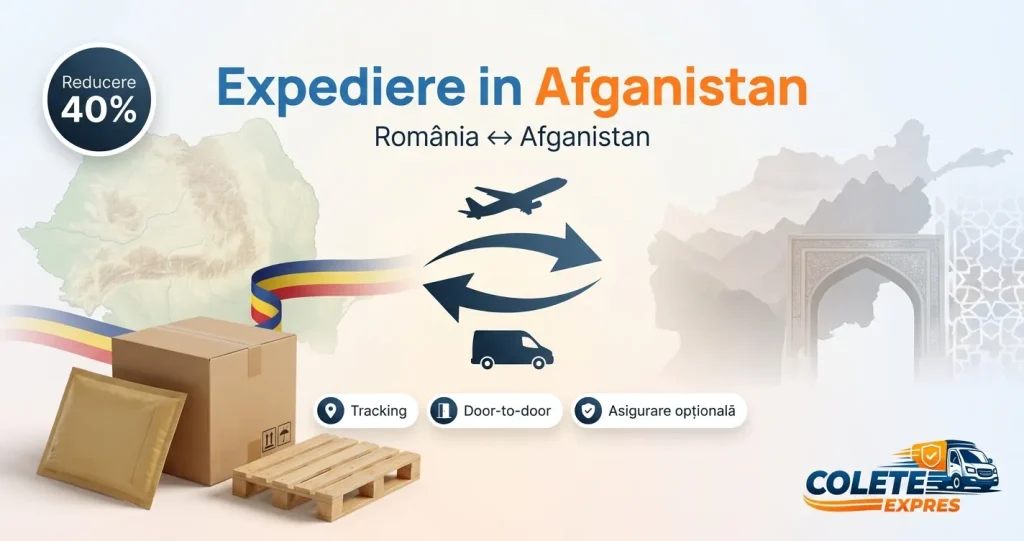Banner Colete Expres pentru ruta Afganistan <-> Romania