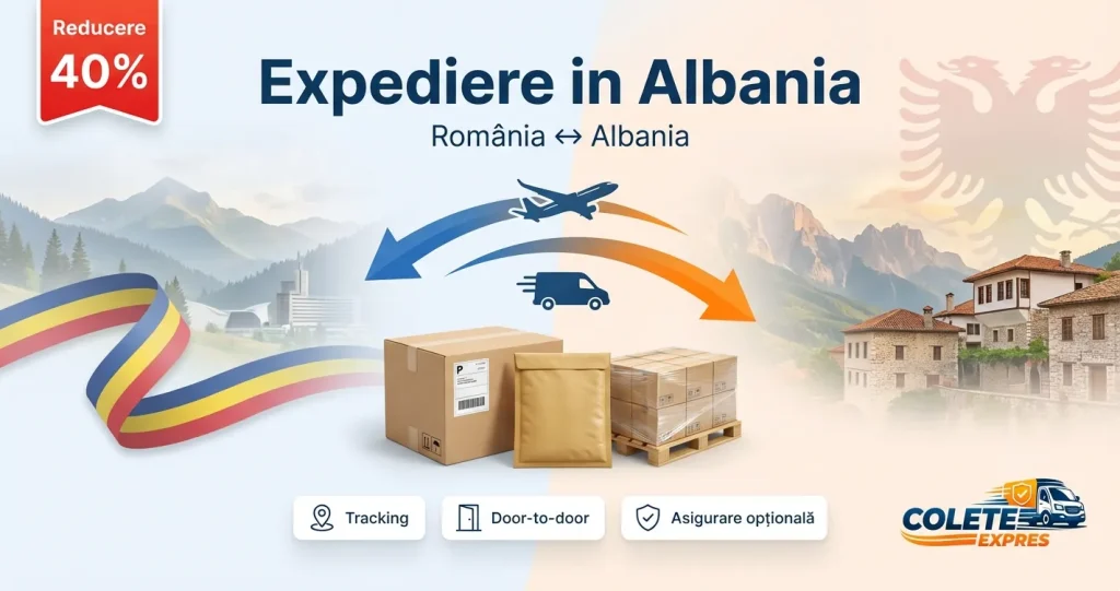 Banner Colete Expres pentru ruta Albania <-> Romania