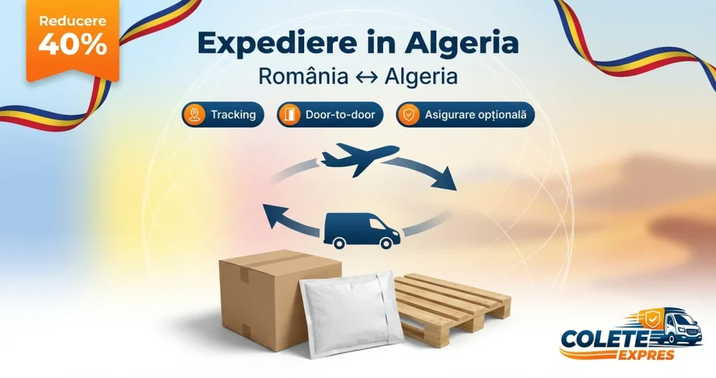 Banner Colete Expres pentru ruta Algeria <-> Romania