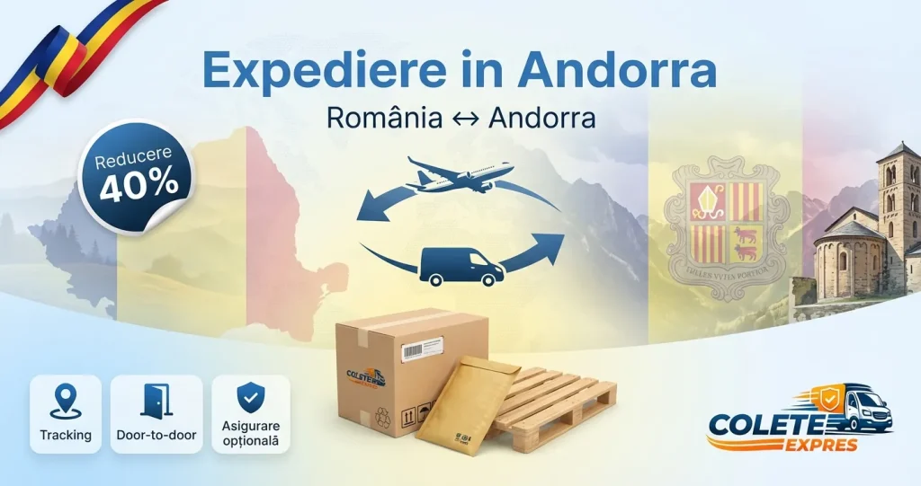 Banner Colete Expres pentru ruta Andorra <-> Romania