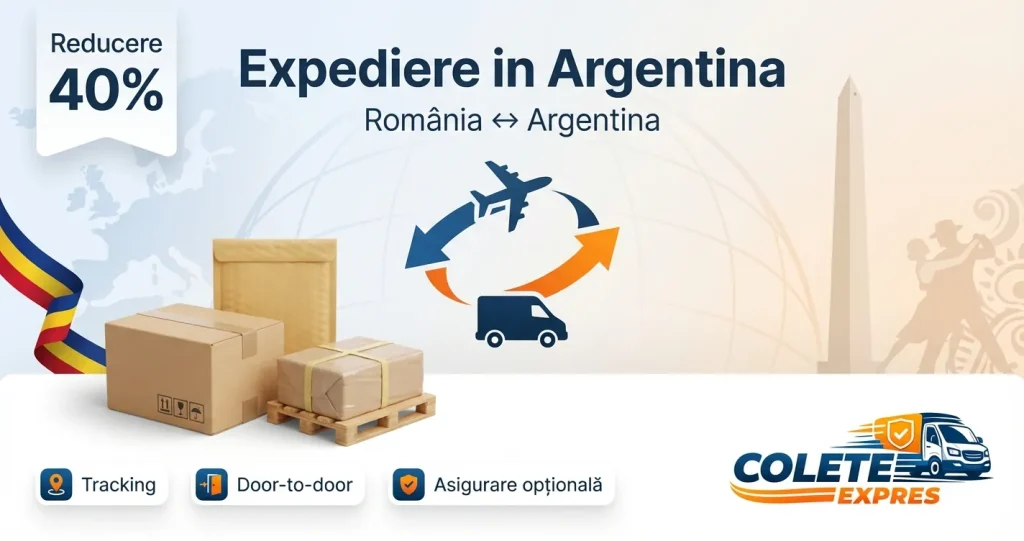 Banner Colete Expres pentru ruta Argentina <-> Romania