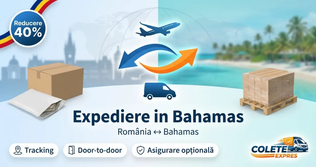 Banner Colete Expres pentru ruta Bahamas <-> Romania