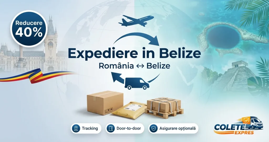 Banner Colete Expres pentru ruta Belize <-> Romania