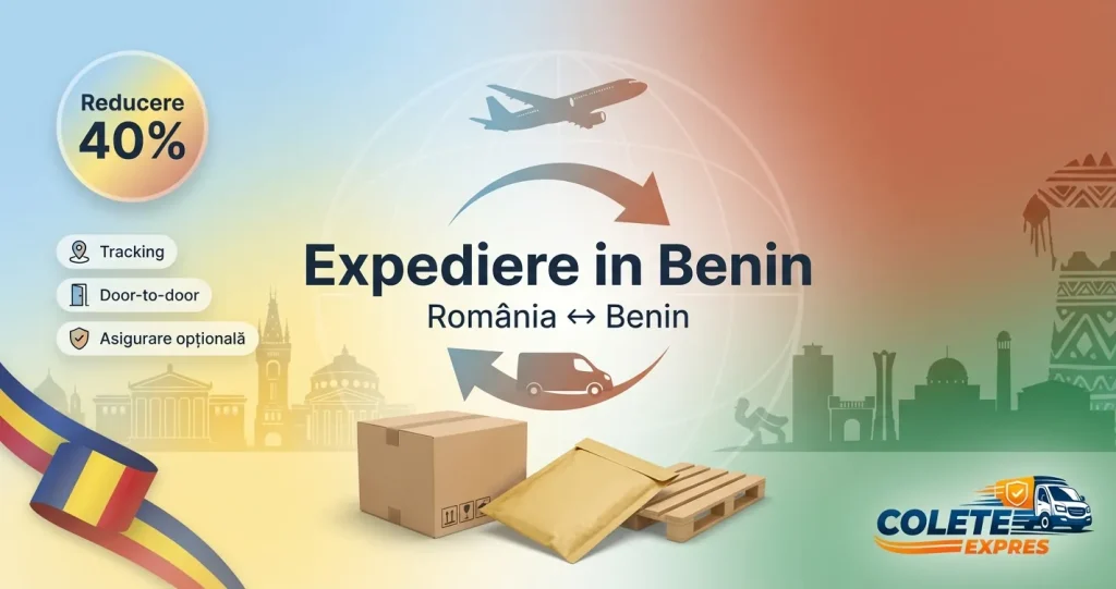 Banner Colete Expres pentru ruta Benin <-> Romania