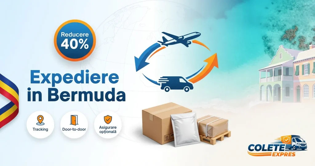 Banner Colete Expres pentru ruta Bermuda <-> Romania