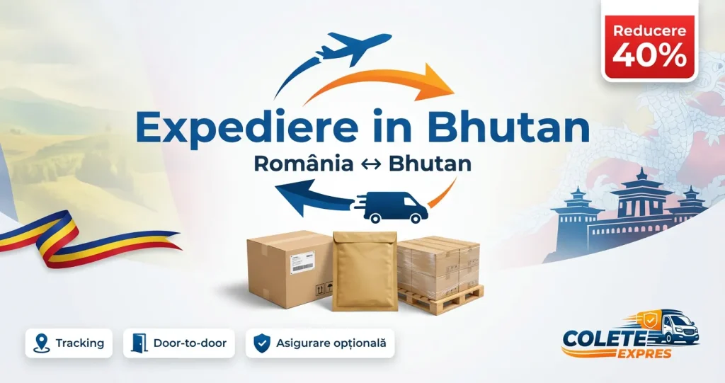 Banner Colete Expres pentru ruta Bhutan <-> Romania