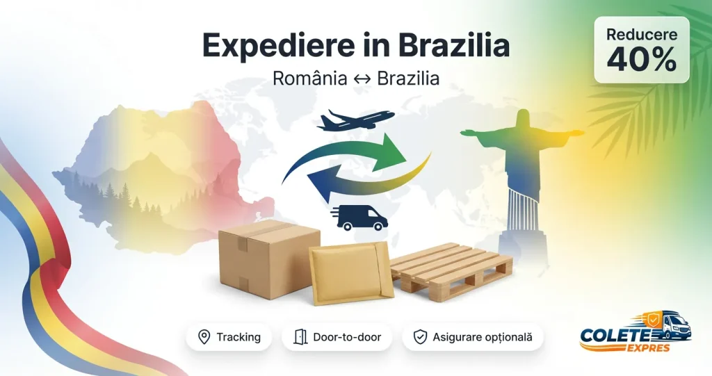 Banner Colete Expres pentru ruta Brazilia <-> Romania