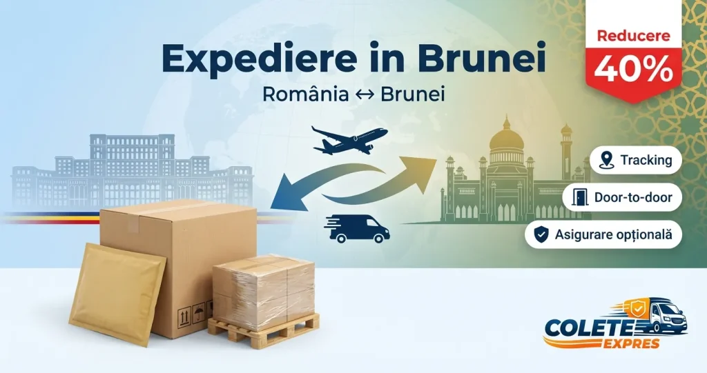Banner Colete Expres pentru ruta Brunei <-> Romania
