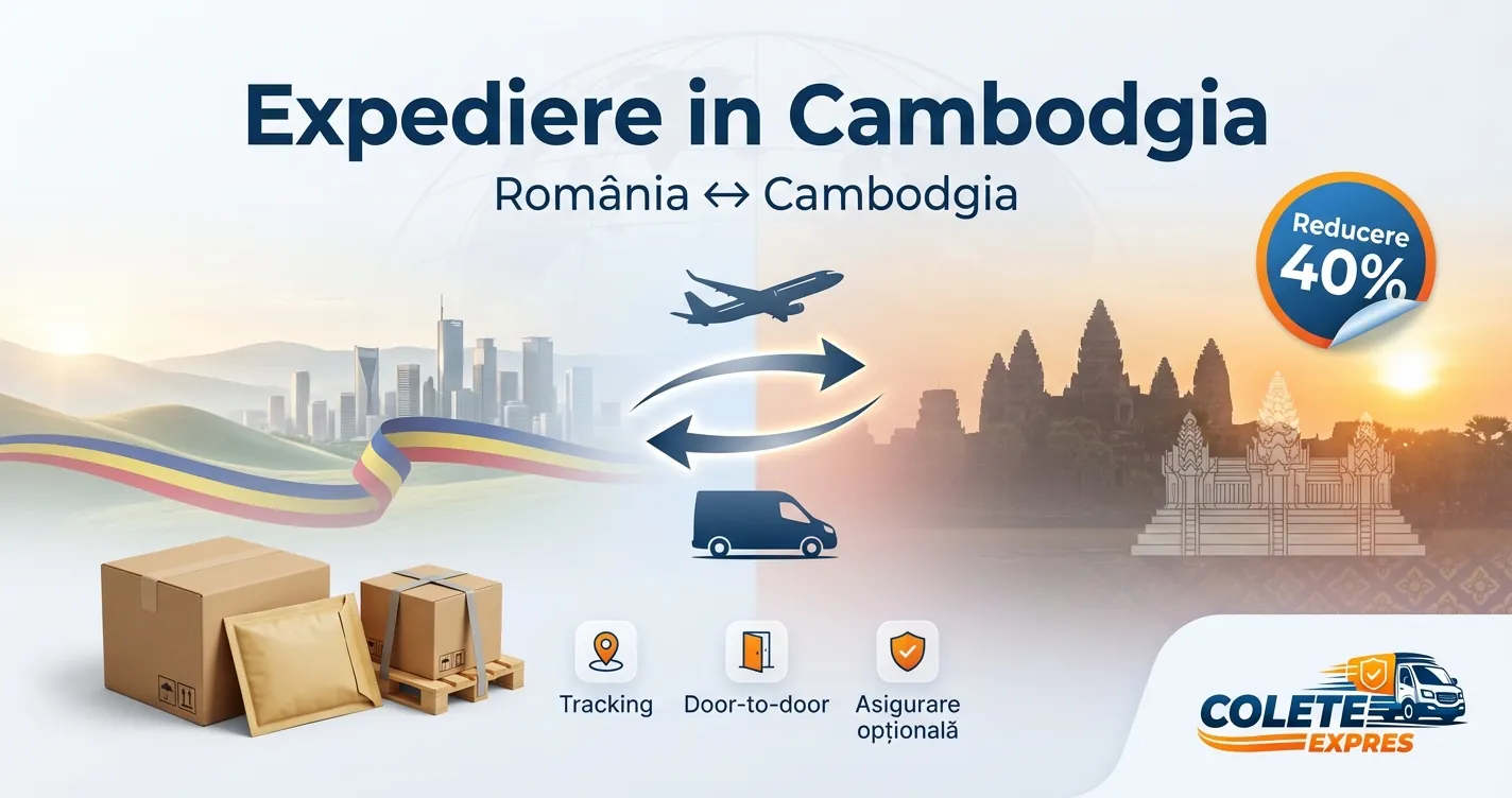 Banner Colete Expres pentru ruta Cambodgia  Romania