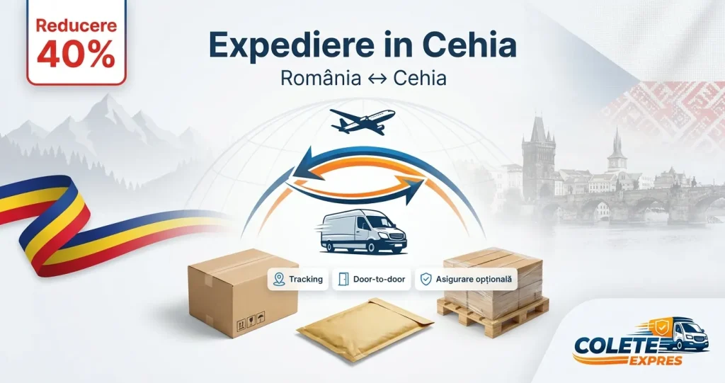 Banner Colete Expres pentru ruta Cehia <-> Romania