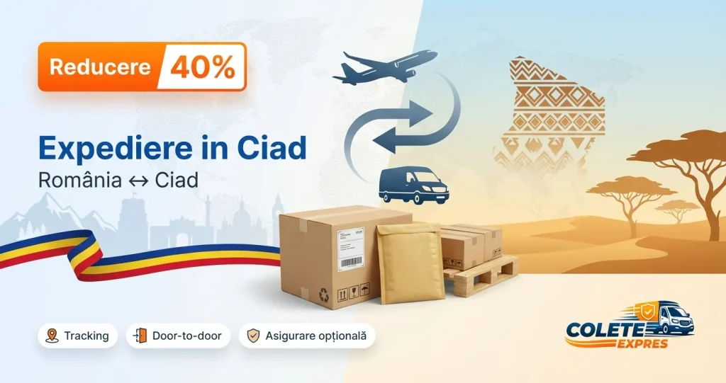 Banner Colete Expres pentru ruta Ciad <-> Romania