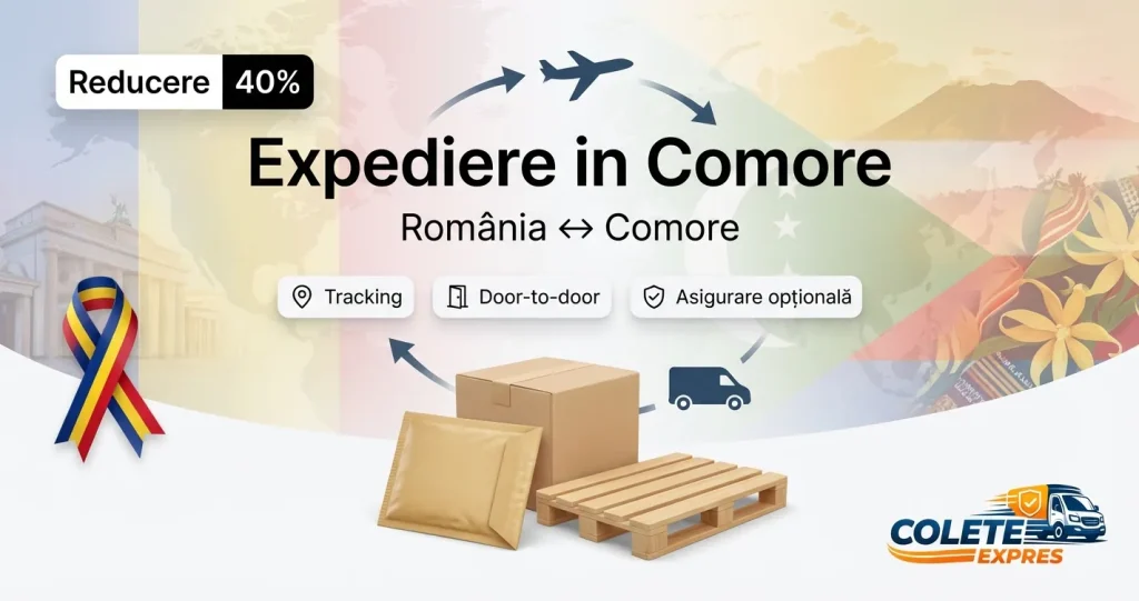 Banner Colete Expres pentru ruta Comore <-> Romania