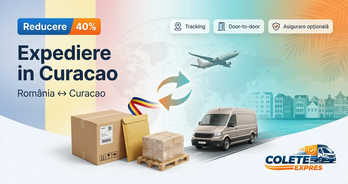 Banner Colete Expres pentru ruta Curacao  Romania