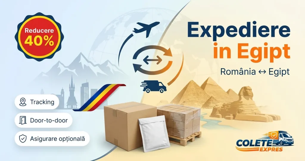 Banner Colete Expres pentru ruta Egipt <-> Romania