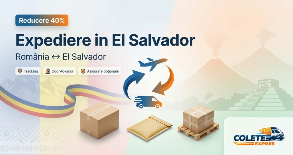 Banner Colete Expres pentru ruta El Salvador <-> Romania