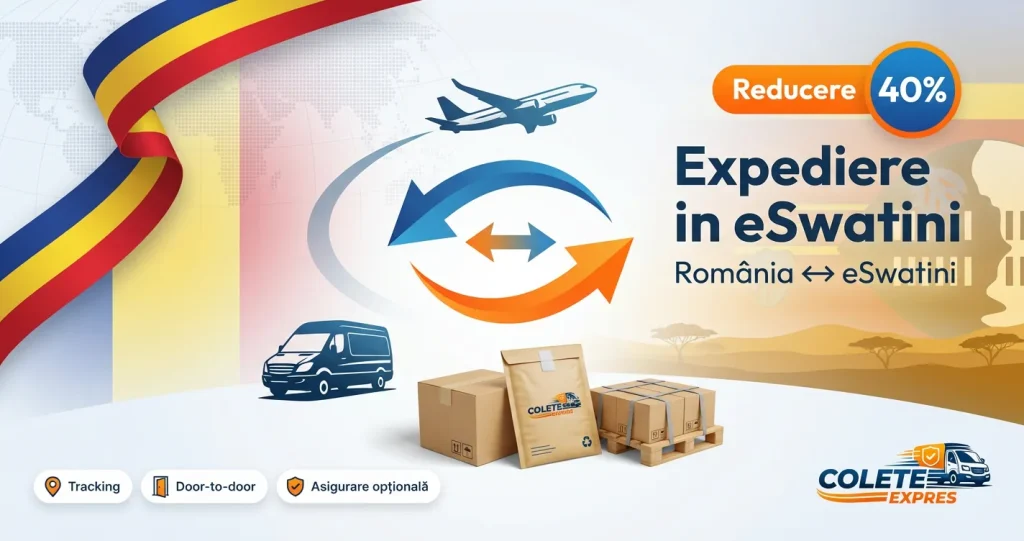 Banner Colete Expres pentru ruta eSwatini <-> Romania