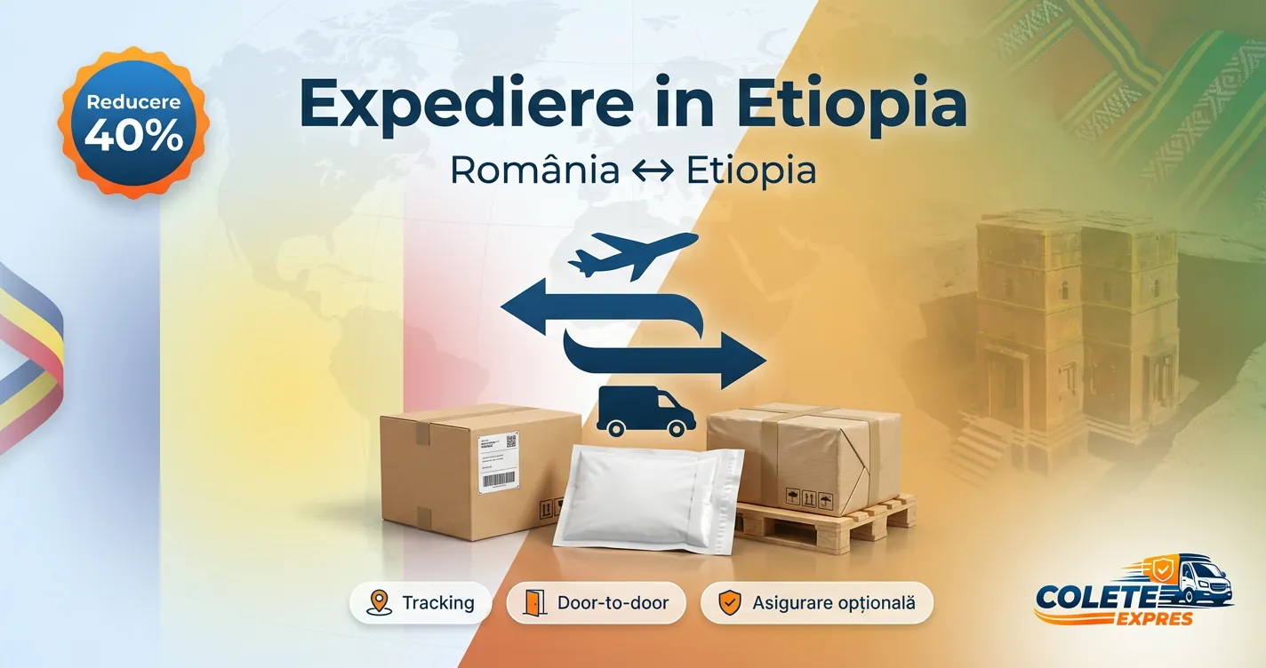 Banner Colete Expres pentru ruta Etiopia  Romania