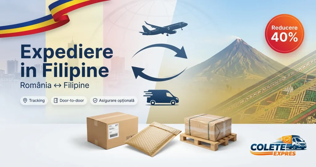 Banner Colete Expres pentru ruta Filipine <-> Romania