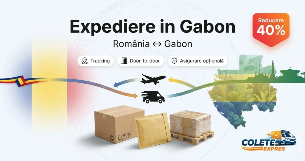 Banner Colete Expres pentru ruta Gabon <-> Romania