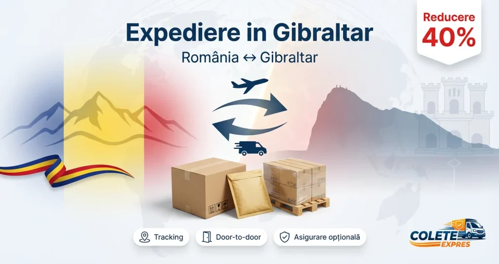 Banner Colete Expres pentru ruta Gibraltar <-> Romania