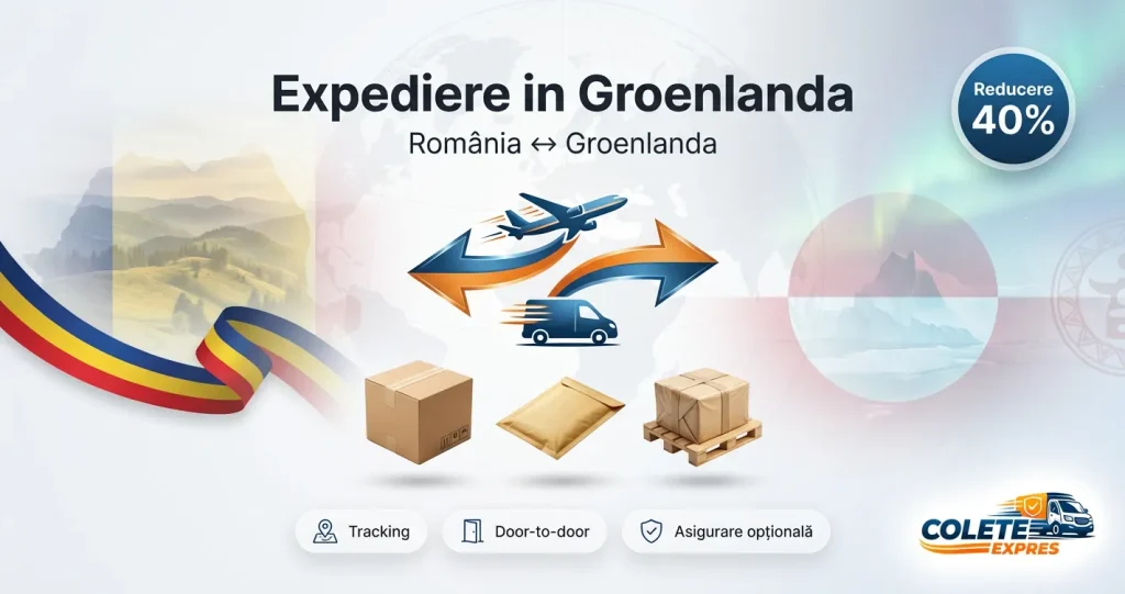 Banner Colete Expres pentru ruta Groenlanda <-> Romania