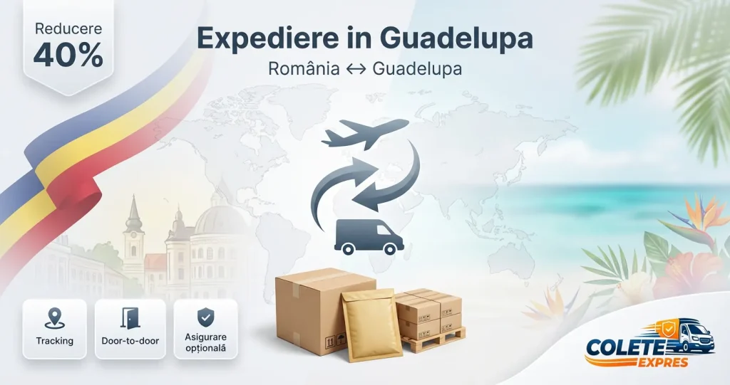 Banner Colete Expres pentru ruta Guadelupa <-> Romania