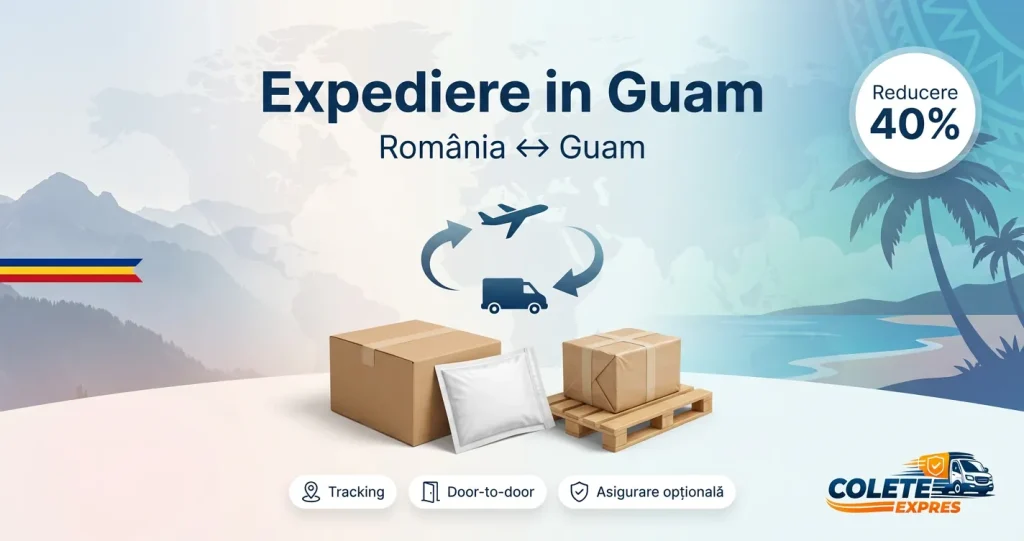 Banner Colete Expres pentru ruta Guam <-> Romania