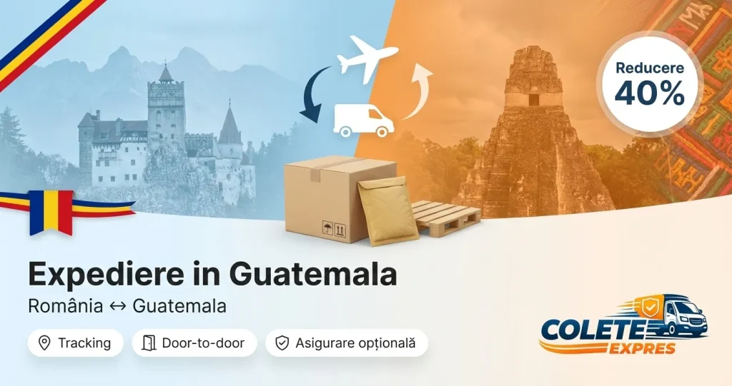 Banner Colete Expres pentru ruta Guatemala <-> Romania