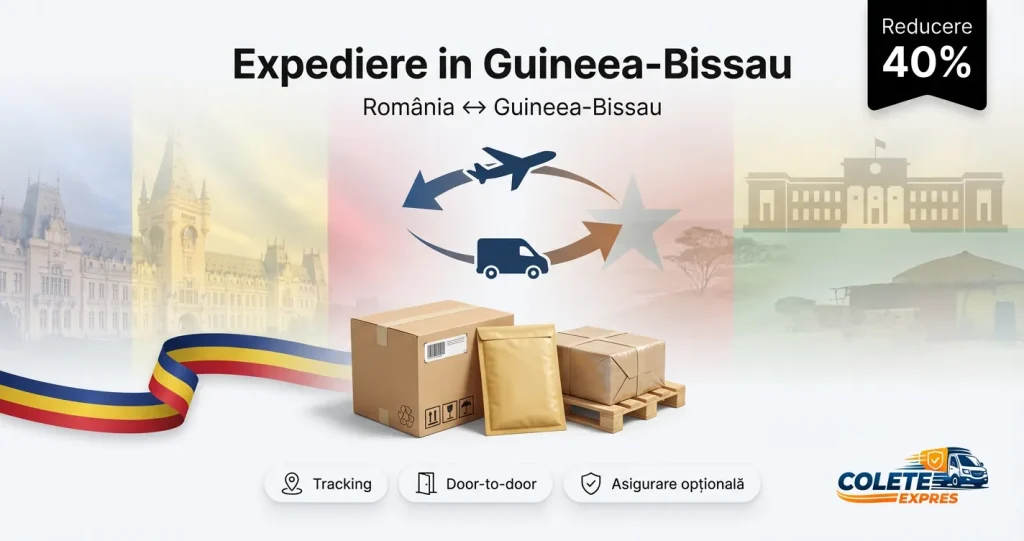 Banner Colete Expres pentru ruta Guineea-Bissau <-> Romania