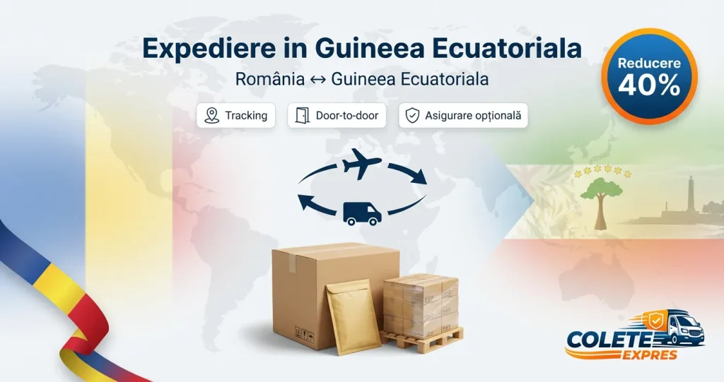 Banner Colete Expres pentru ruta Guineea Ecuatoriala <-> Romania