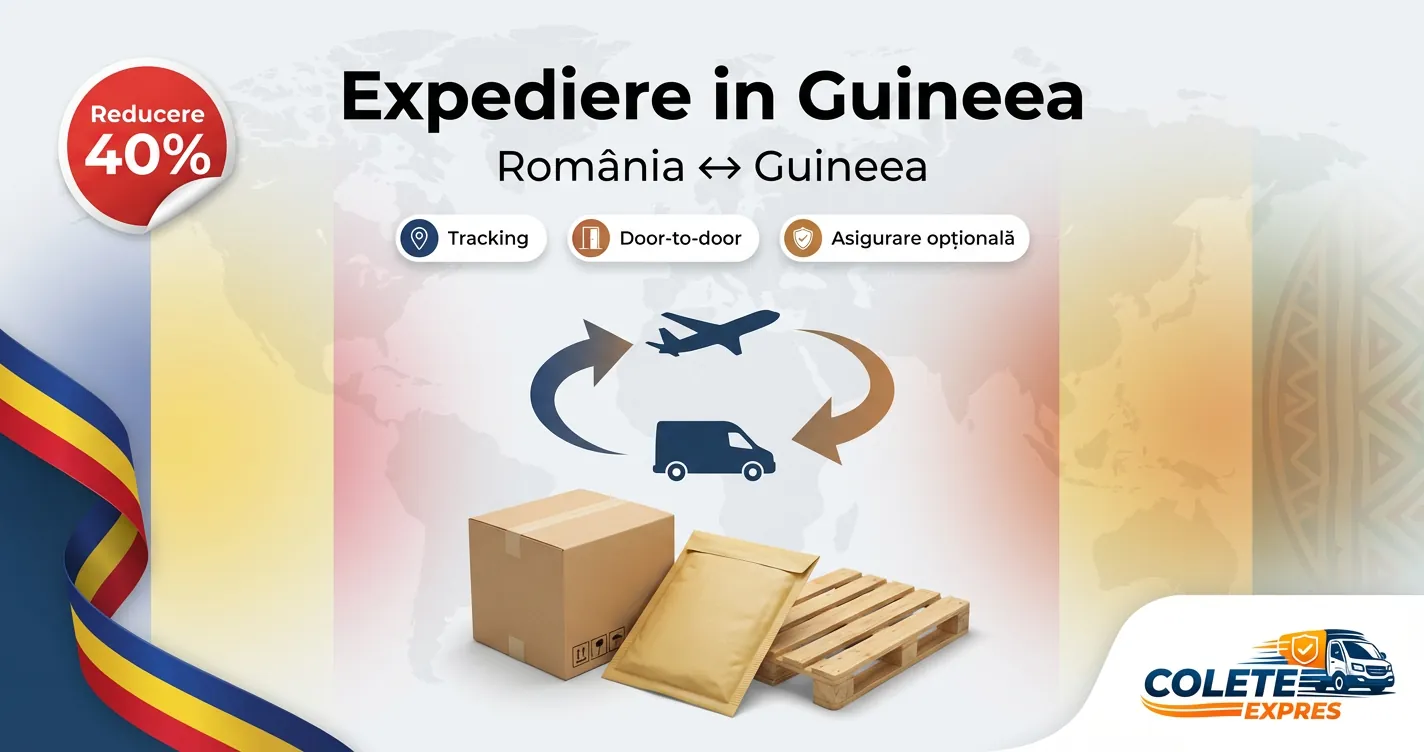 Banner Colete Expres pentru ruta Guineea  Romania