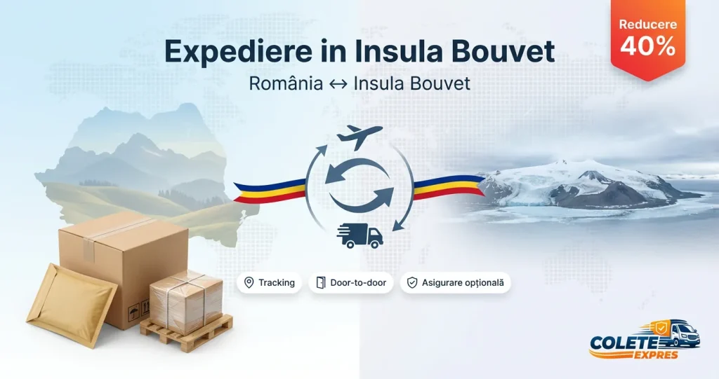 Banner Colete Expres pentru ruta Insula Bouvet <-> Romania