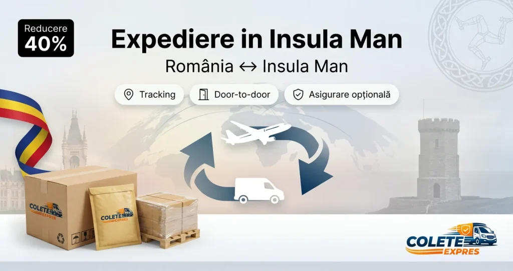 Banner Colete Expres pentru ruta Insula Man <-> Romania