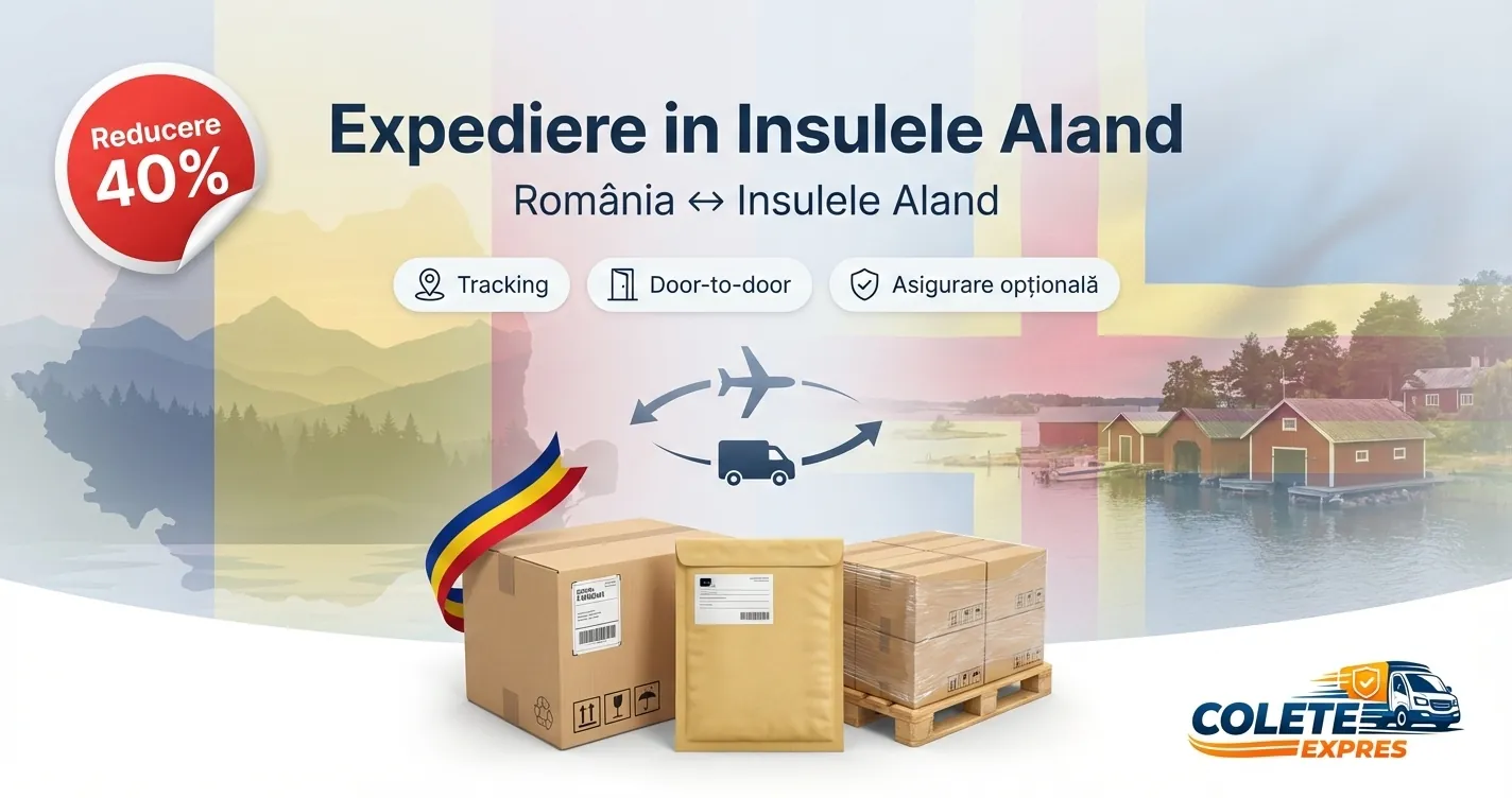 Banner Colete Expres pentru ruta Insulele Aland  Romania