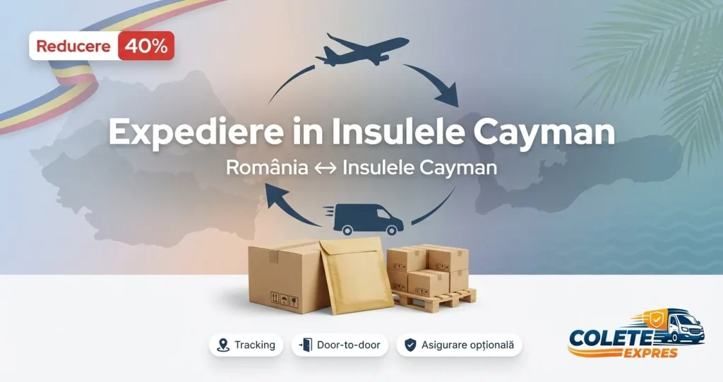 Banner Colete Expres pentru ruta Insulele Cayman <-> Romania