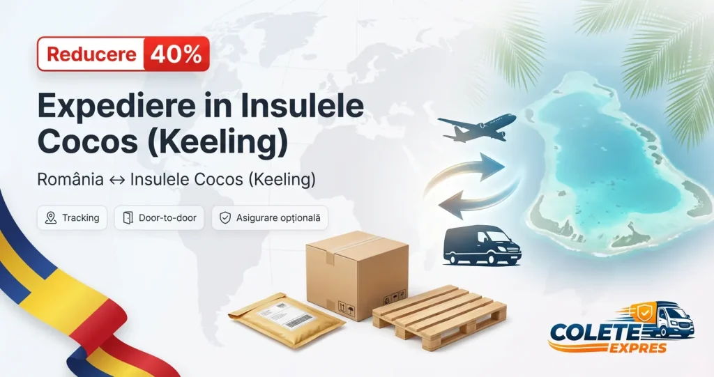 Banner Colete Expres pentru ruta Insulele Cocos (Keeling) <-> Romania