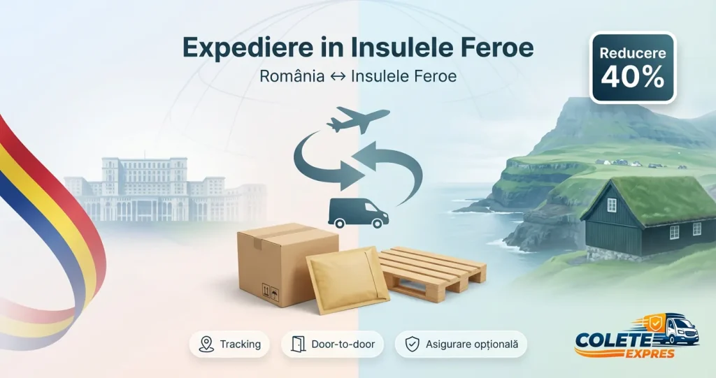 Banner Colete Expres pentru ruta Insulele Feroe <-> Romania