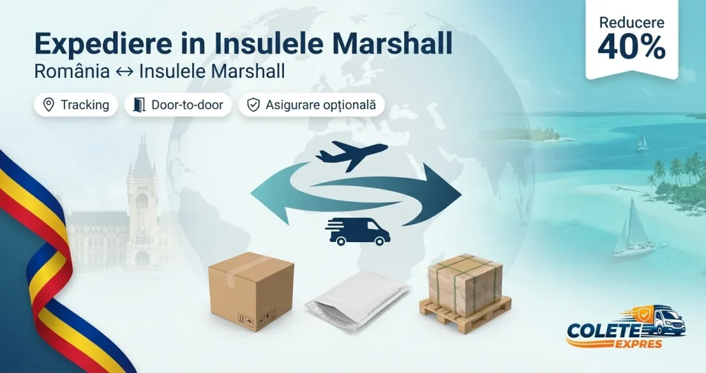 Banner Colete Expres pentru ruta Insulele Marshall <-> Romania