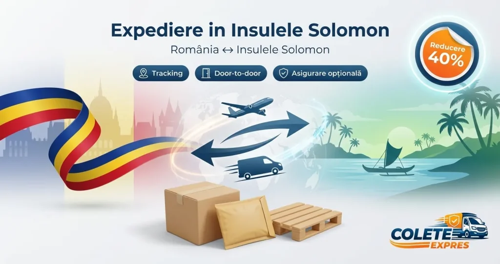 Banner Colete Expres pentru ruta Insulele Solomon <-> Romania
