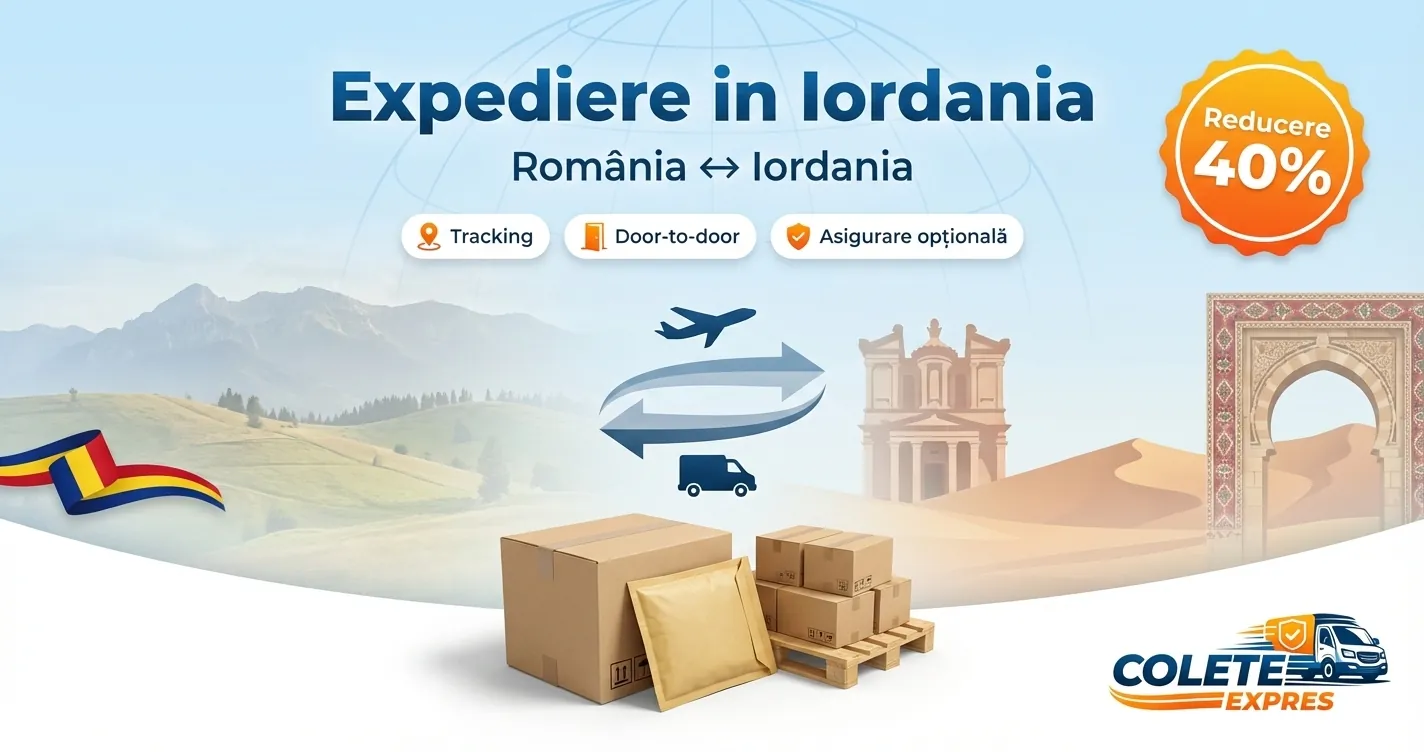 Banner Colete Expres pentru ruta Iordania  Romania