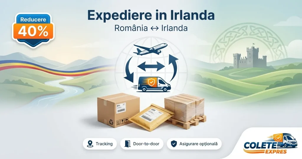 Banner Colete Expres pentru ruta Irlanda <-> Romania