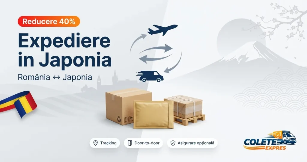 Banner Colete Expres pentru ruta Japonia <-> Romania