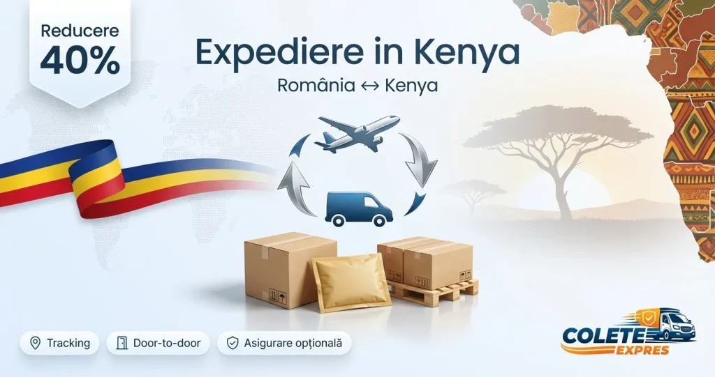 Banner Colete Expres pentru ruta Kenya <-> Romania
