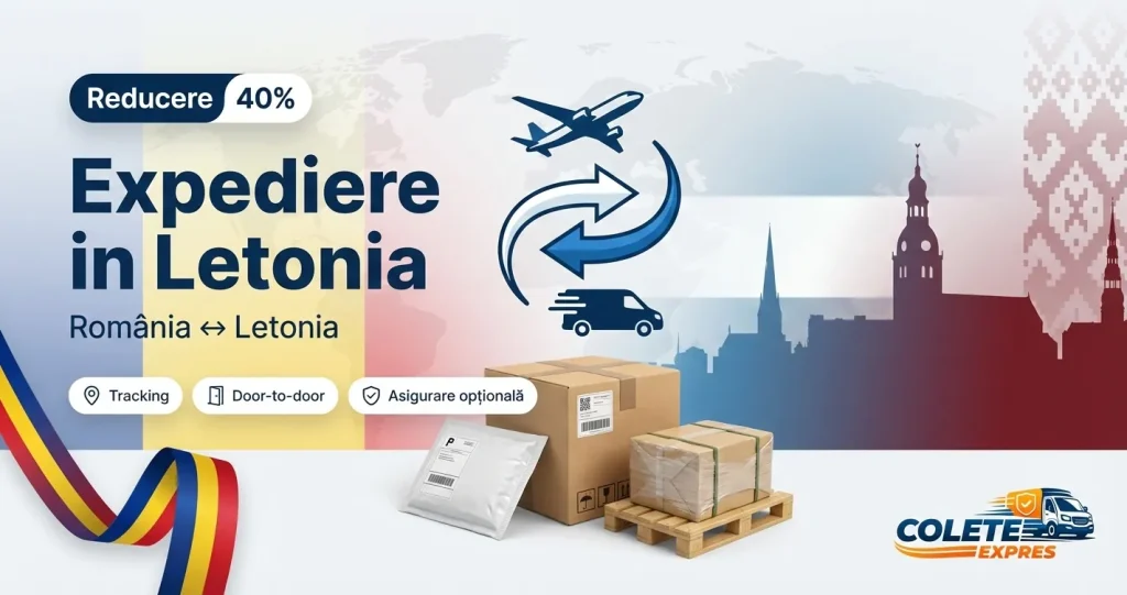 Banner Colete Expres pentru ruta Letonia <-> Romania