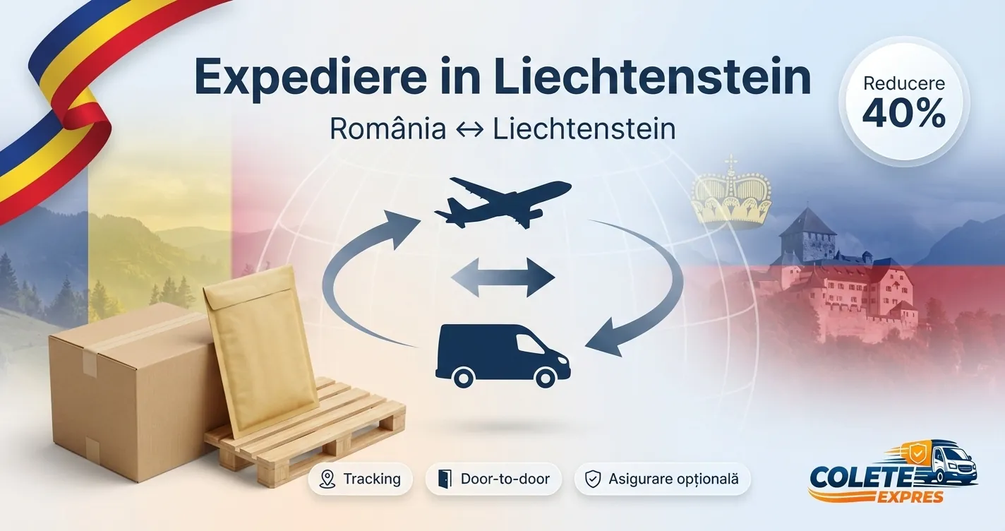 Banner Colete Expres pentru ruta Liechtenstein  Romania