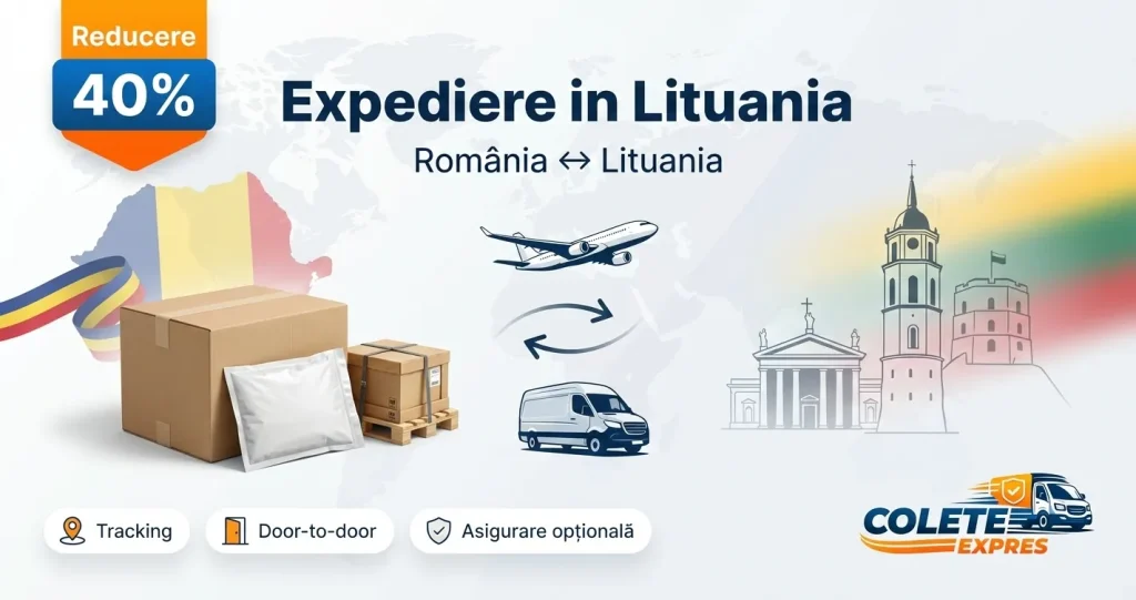 Banner Colete Expres pentru ruta Lituania <-> Romania