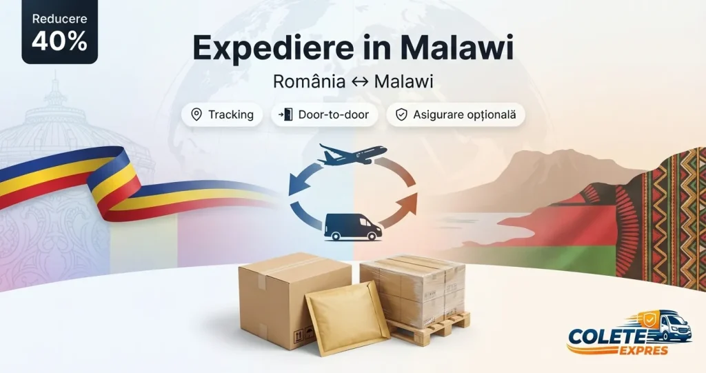 Banner Colete Expres pentru ruta Malawi <-> Romania