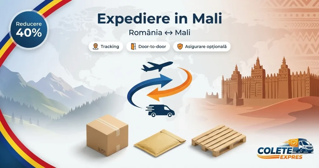 Banner Colete Expres pentru ruta Mali <-> Romania